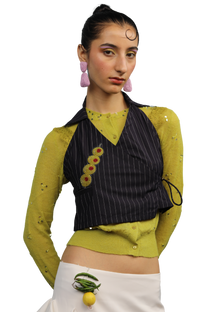Olive Wrap Top