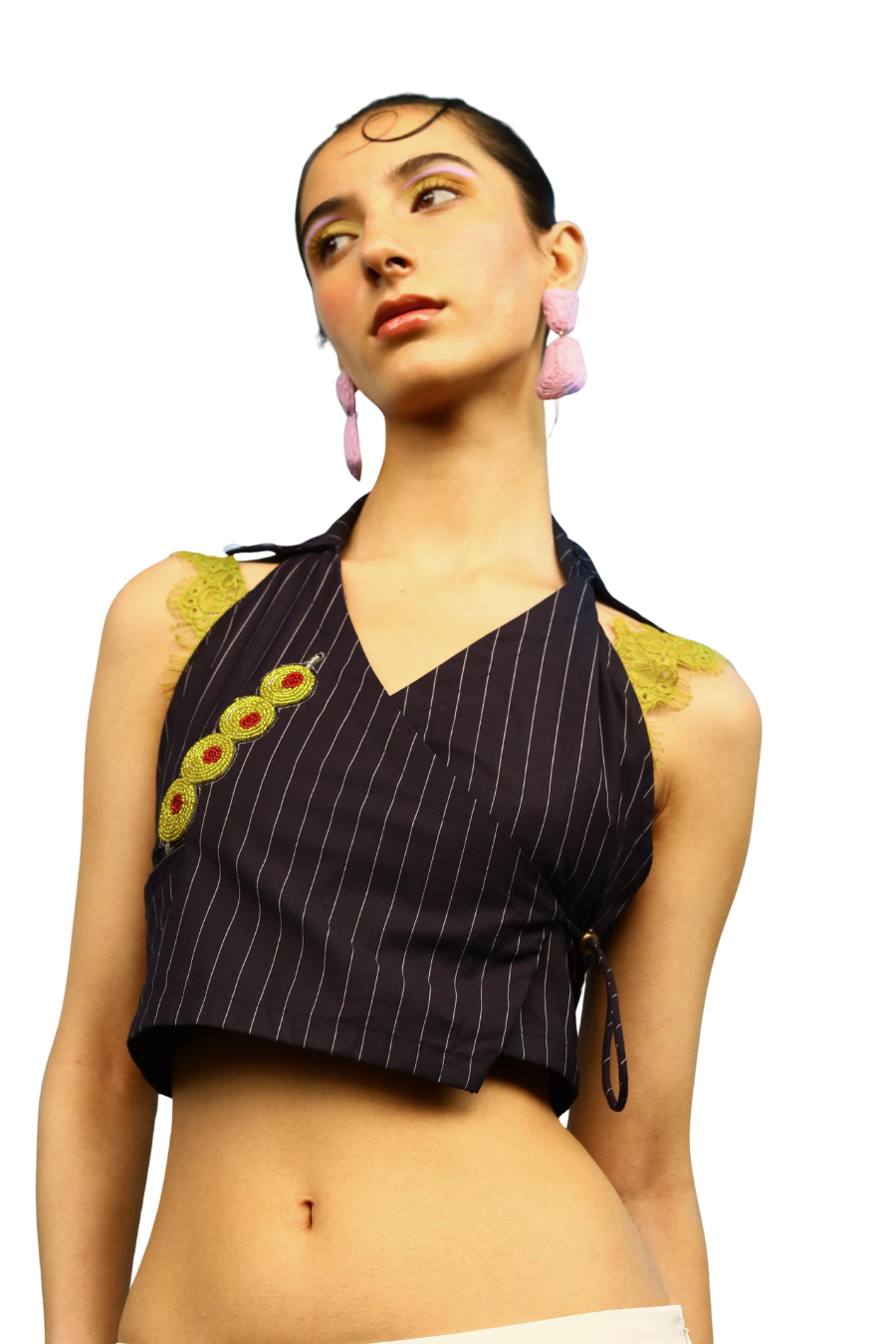 Olive Wrap Top