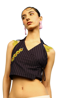 Olive Wrap Top